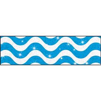 Wavy Blue Bolder Borders Sparkle Plus, T-85411