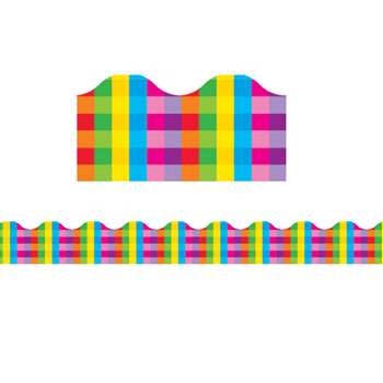 Trimmer Rainbow Plaid By Trend Enterprises