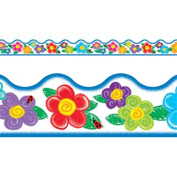 Crayon Flowers Terrific Trimmer By Trend Enterprises