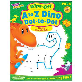 A To Z Dino Dot To Dot Dino-Mite Pals Wipe Off Boo, T-94161