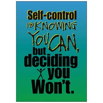 Poster Self-Control Is Knowing By Trend Enterprises