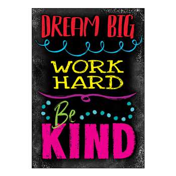 Dream Big Word Hard Be Kind Poster, T-A67090