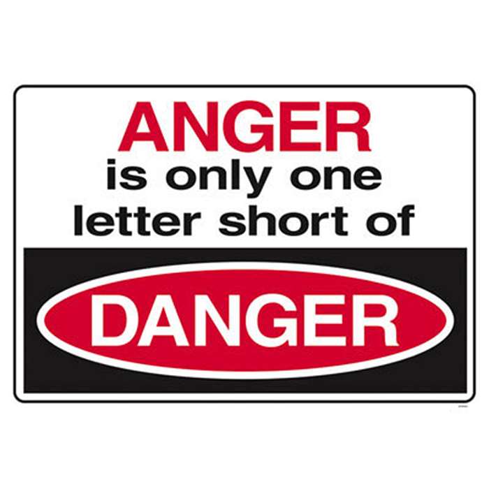 Anger Is Only Only One Letter Short Of Danger By Trend Enterprises