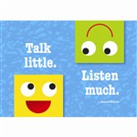 Talk Little Listen Much Poster By Trend Enterprises