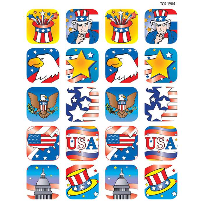 Patriotic 2 Stickers By Teacher Created Resources