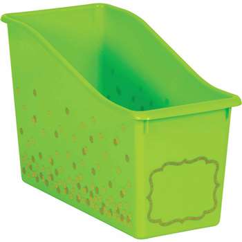 Lime Confetti Plastic Book Bin, TCR20337