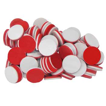 Foam Counters Red & White By Teacher Created Resources