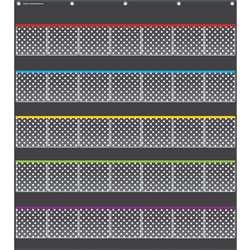 Black Polka Dots Storage Pocket Chart, TCR20750