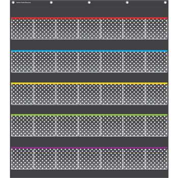 Black Polka Dots Storage Pocket Chart, TCR20750