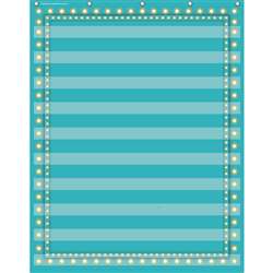 Light Blue Marquee 10 Pocket 34X44 Pocket Chart, TCR20778