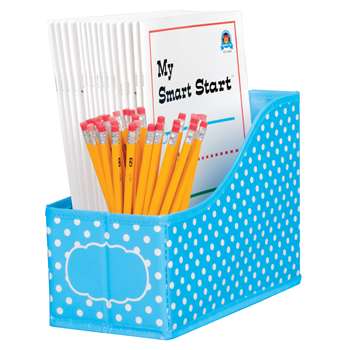 Aqua Polka Dots Book Bin, TCR20786