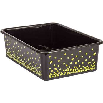 Black Confetti Large Plastic Bin, TCR20896