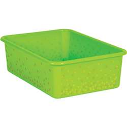 Lime Confetti Large Plastic Bin, TCR20897