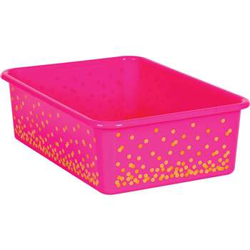 Pink Confetti Large Plastic Bin, TCR20898