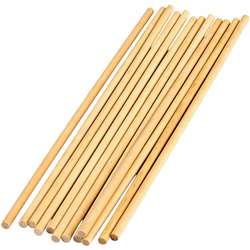 Stem Basics 1/4&quot; Wood Dowels 12 Ct, TCR20927