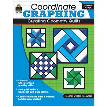 Coordinate Graphing Creating Geometry Quilts Gr 4 & Up By Teacher Created Resources