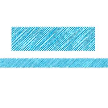 Aqua Scribble Straight Border Trim, TCR3414