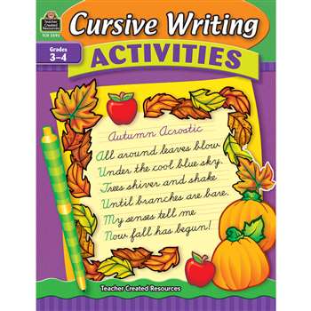 Cursive Writing Activities By Teacher Created Resources