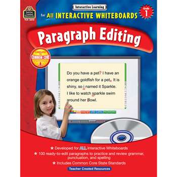 Interactive Learning Gr 1 Paragraph Editing W/Cd By Teacher Created Resources