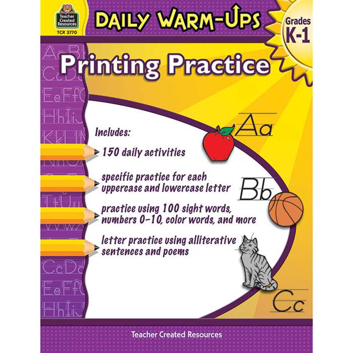 Daily Warm Ups Printing Practice, TCR3770