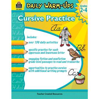 Daily Warm Ups Cursive Practice, TCR3810