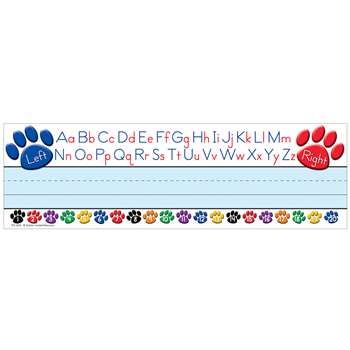 Paw Prints Left/Right Alphabet Name Plates By Teacher Created Resources