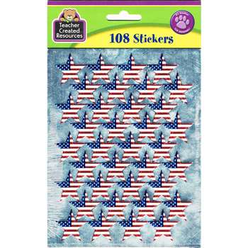 Large Flag Foil Stars Stickers By Teacher Created Resources