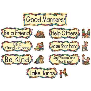 Sw Good Manners Mini Bulletin Board Set By Teacher Created Resources