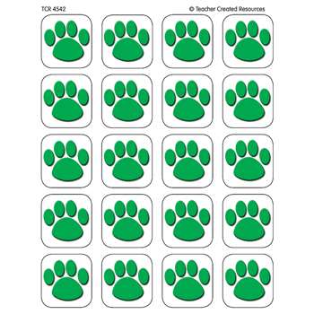 Green Paw Print Stickers By Teacher Created Resources