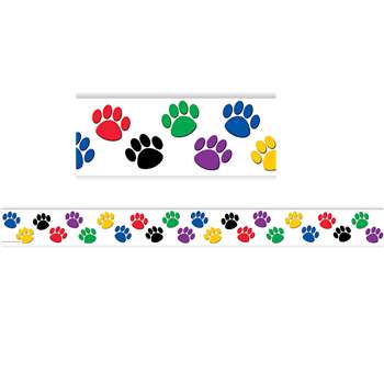 Colorful Paw Prints Border Trim By Teacher Created Resources