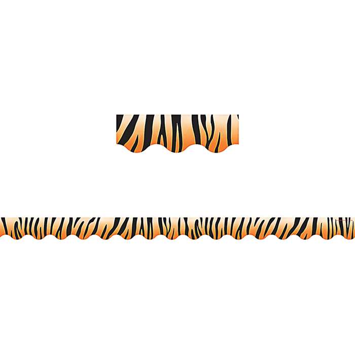 Tiger Print Scalloped Border Trim By Teacher Created Resources
