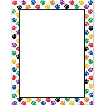 Colorful Paw Prints Computer Paper By Teacher Created Resources