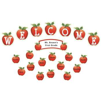 Apples And Dots Welcome Mini Bulletin Board Set By Teacher Created Resources