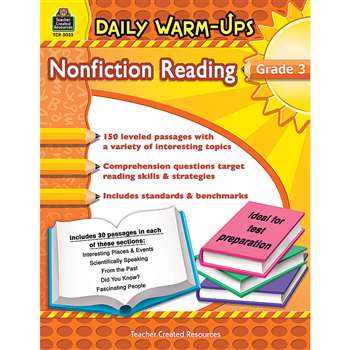 Daily Warm Ups Gr 3 Nonfiction Reading By Teacher Created Resources