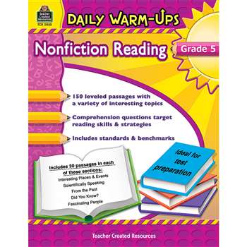 Daily Warm Ups Gr 5 Nonfiction Reading By Teacher Created Resources