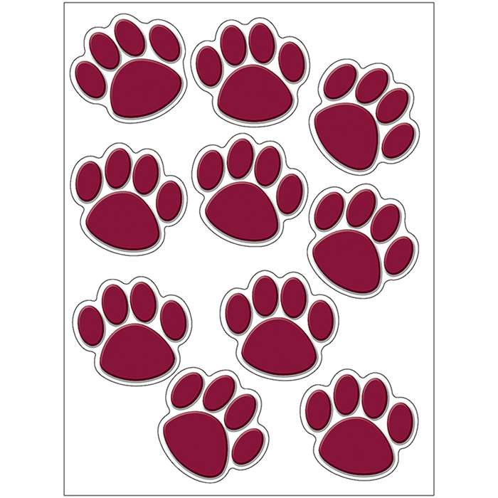Maroon Paw Prints Accents By Teacher Created Resources