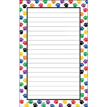 Colorful Paw Prints Notepad By Teacher Created Resources