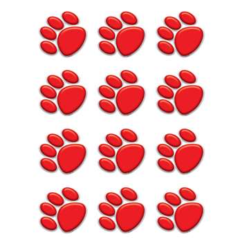 Red Paw Prints Mini Accents By Teacher Created Resources