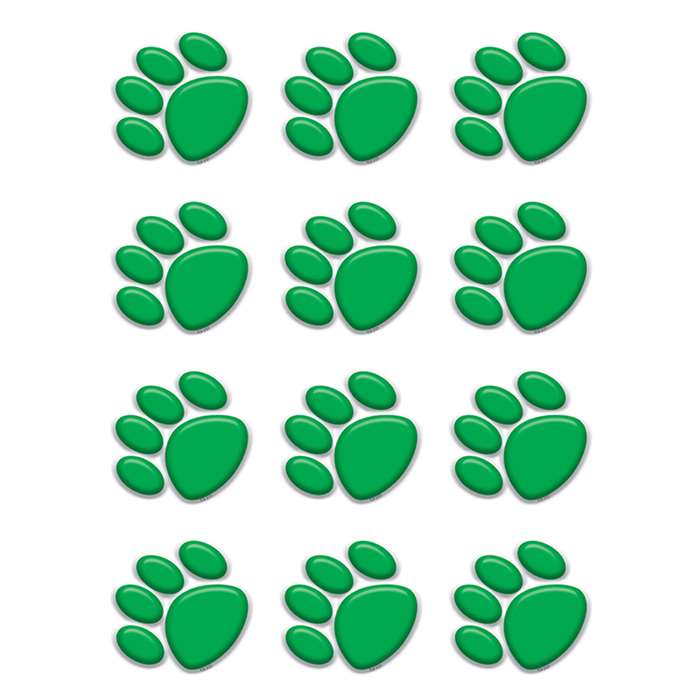 Green Paw Prints Mini Accents By Teacher Created Resources