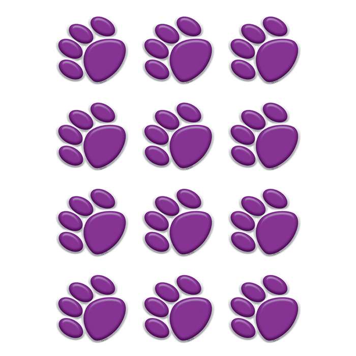 Purple Paw Prints Mini Accents By Teacher Created Resources