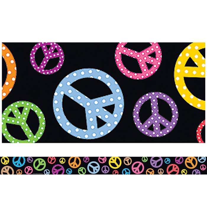 Peace Signs Straight Border Trim By Teacher Created Resources