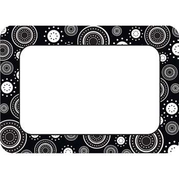 Black/White Crazy Circles Name Tags Labels By Teacher Created Resources
