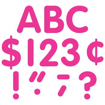 Hot Pink Classic Font 4In Letters Uppercase Pack By Teacher Created Resources