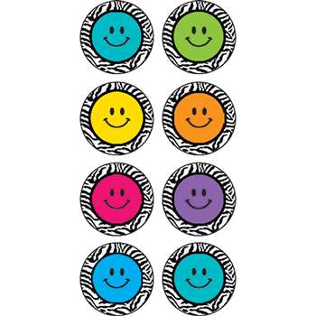 Zebra Happy Faces Mini Stickers By Teacher Created Resources