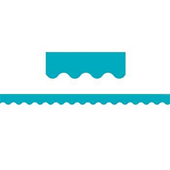 Teal Solid Scalloped Border Trim, TCR5450