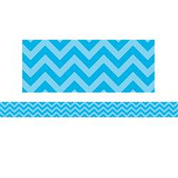 Shop Aqua Chevron Straight Border Trim - Tcr5508 By Teacher Created Resources