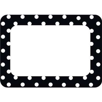 Shop Black Polka Dots 2 Name Tags - Tcr5538 By Teacher Created Resources