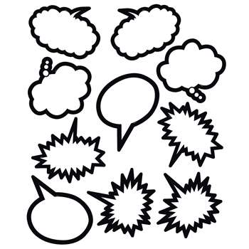 Superhero Black & White Speech Thought Bubbles Acc, TCR5592