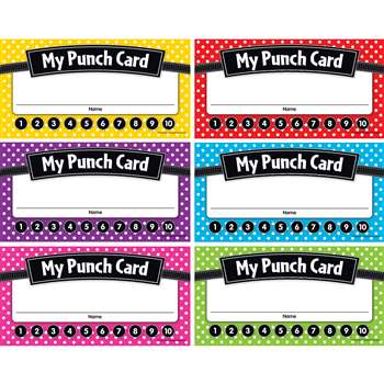 Polka Dots Punch Cards, TCR5608