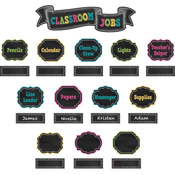 Chalkboard Brights Classroom Jobs Mini Bulletin Bo, TCR5653